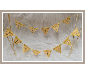 Stickdatei - ITH Mini Wimpelchen Happy Birthday